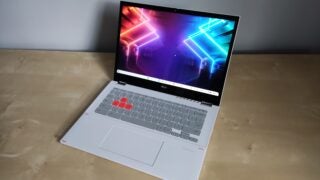 The Asus Chromebook Vibe CX34 Flip on a table